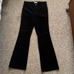 LOFT Five Pocket Slim Flare Pants in Black Velvet
